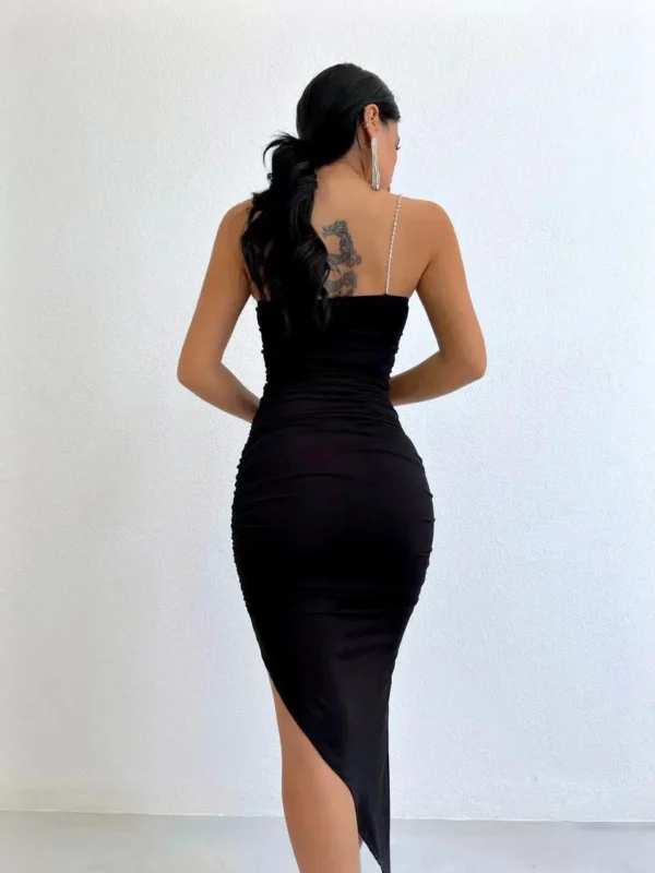 black knotted high waist mini dress (copy)