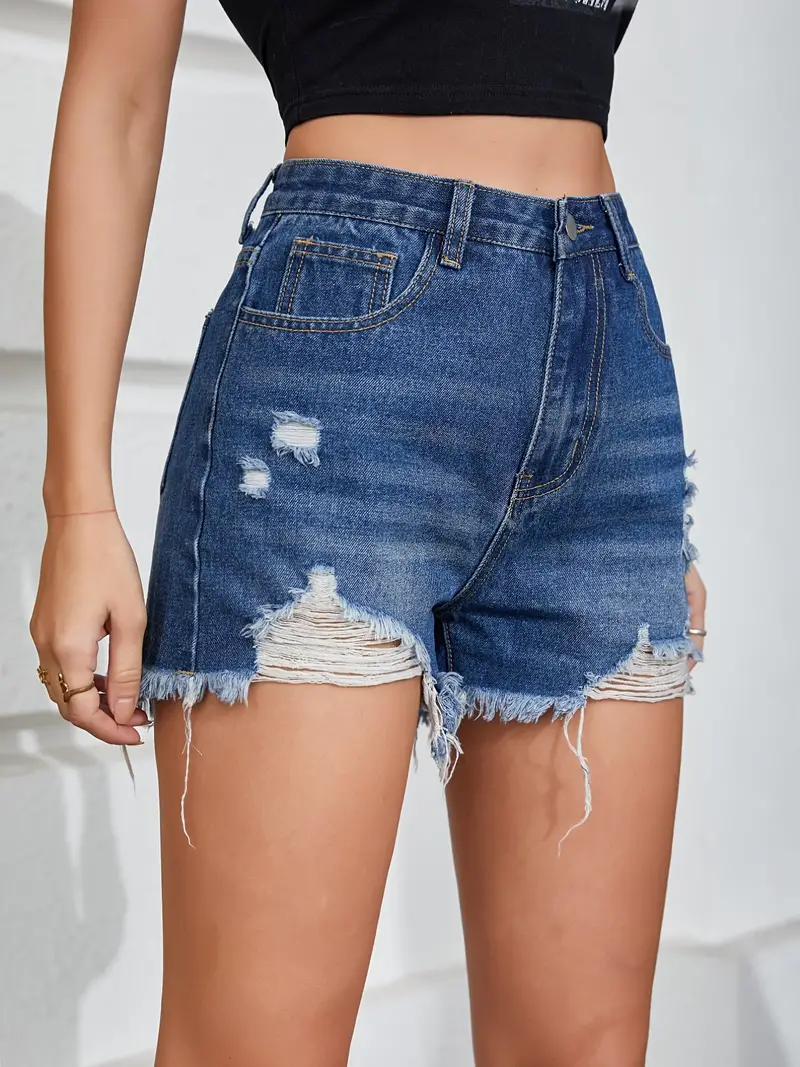 High Waisted Denim Short - Caso Boutique