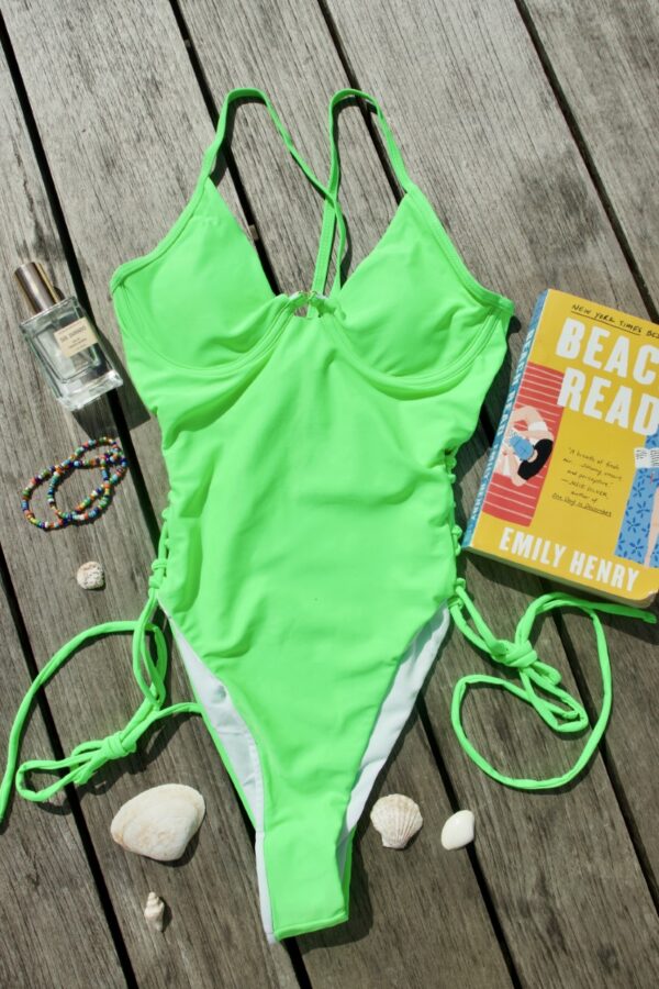 fun in ibiza neon green one piece