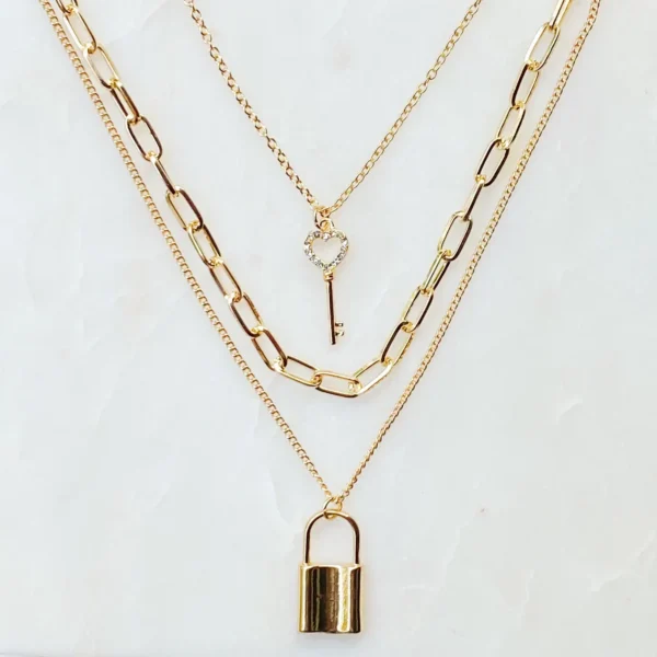 trio layered necklace